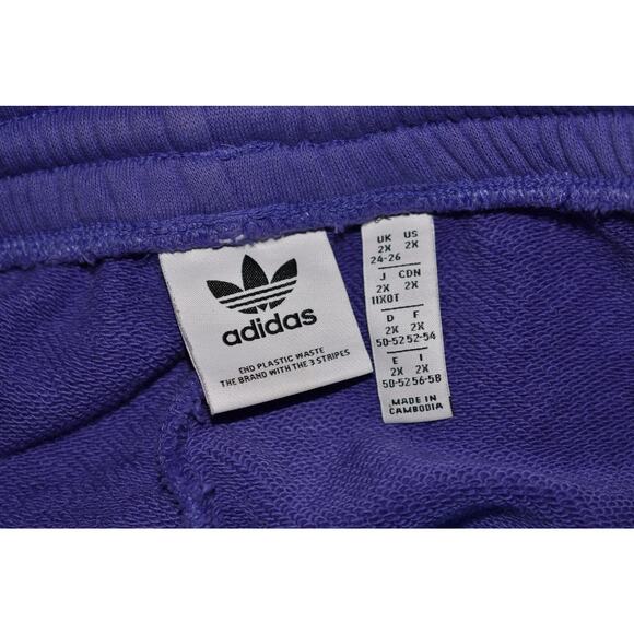 ADIDAS $40 Love Unites Loose Knit Shorts Graffiti Graphic Purple 2X - Picture 3 of 3
